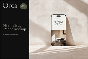 Minimalistic iPhone Mockup + Bonus