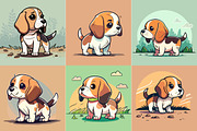 Cute cartoon beagle dog, an Animal Illustration by Zoya Miller (Thumbnail 2 of 3)
