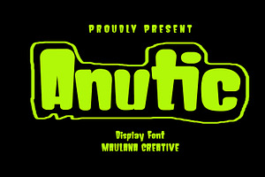 Anutic Display Game Font, a Sans Serif Font by Maulana Creative