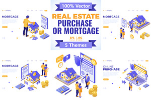 Sale Purchase Mortgage Real Estate, a Finance Illustration by TAlex