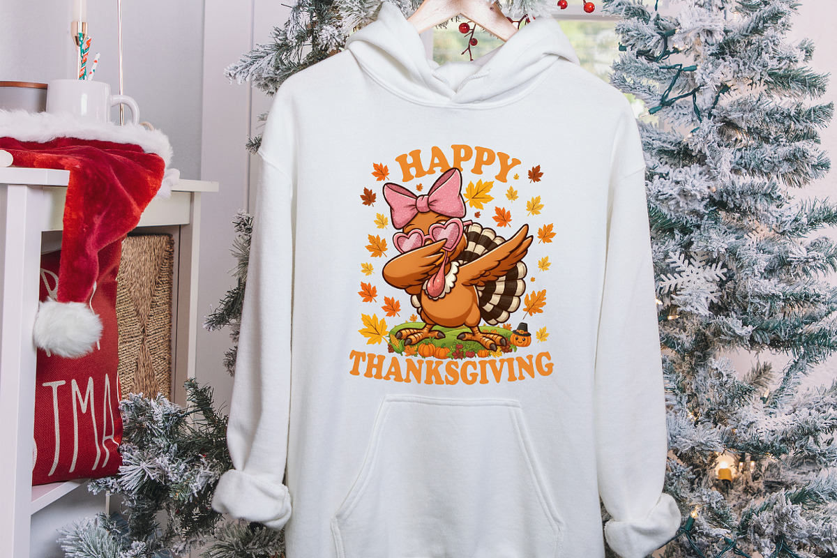 Happy Thanksgiving Girl Turkey PNG, an Illustration by designcity5 (Photo 3 of 8)