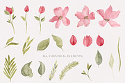 Watercolor Floral Blooms Clipart Set, an Illustration by The Autumn Rabbit Ltd (Thumbnail 5 of 7)