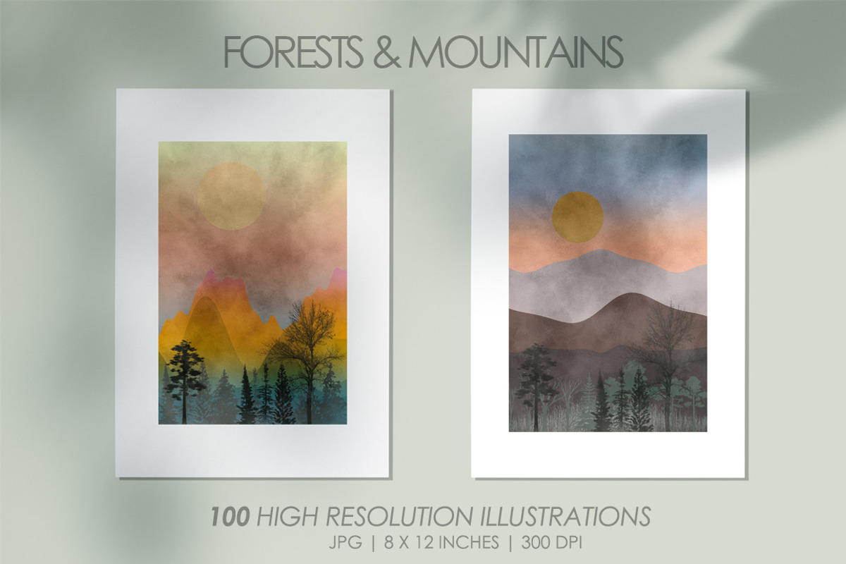 Forest and Mountains, a Decorative Illustration by Digital Art Creations (Photo 2 of 5)
