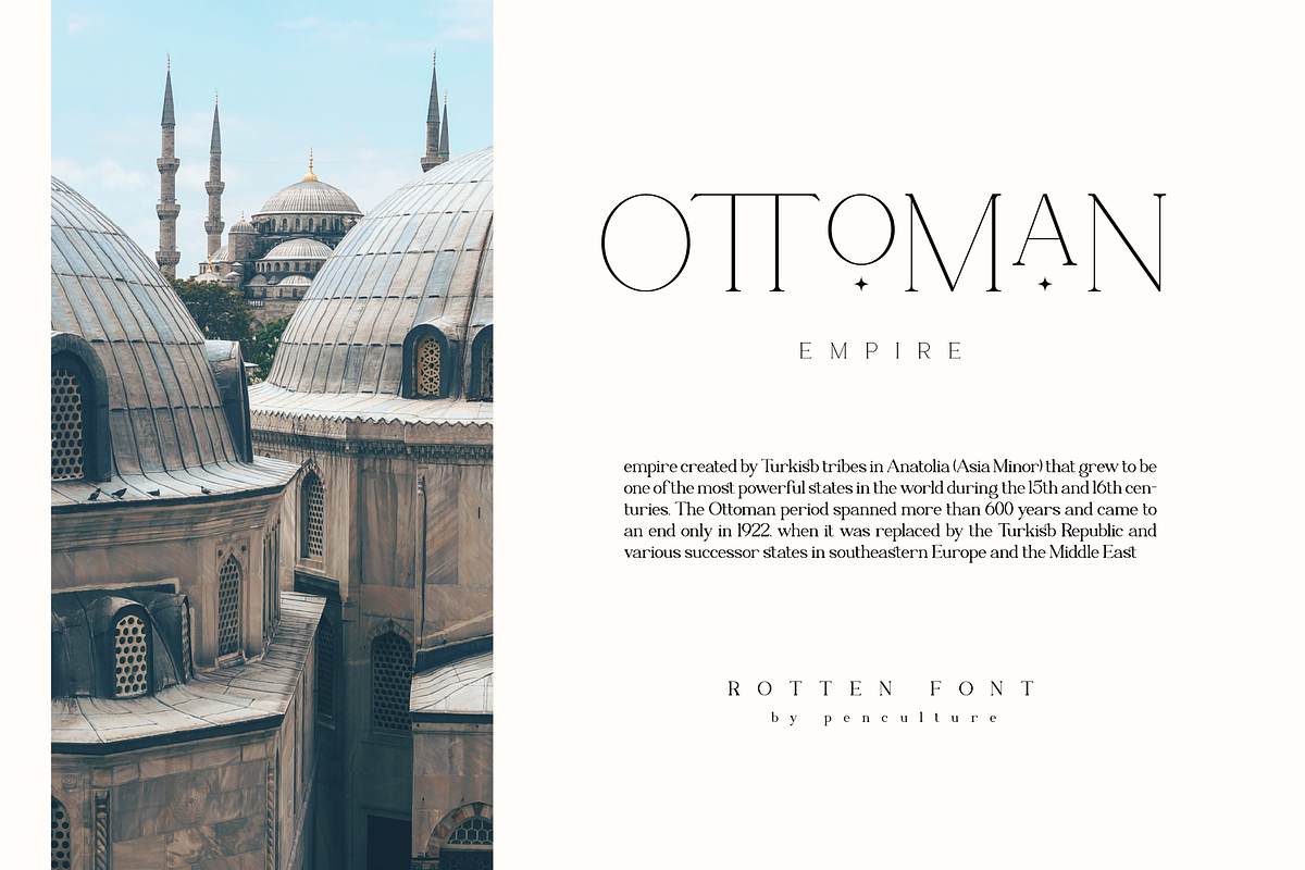 Rotten - Modern & Elegant Serif Font, a Serif Font by Pen Culture (Photo 5 of 13)