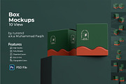 Box Mockups Set, a Cups & Container Mockup by Runend (Thumbnail 1 of 11)