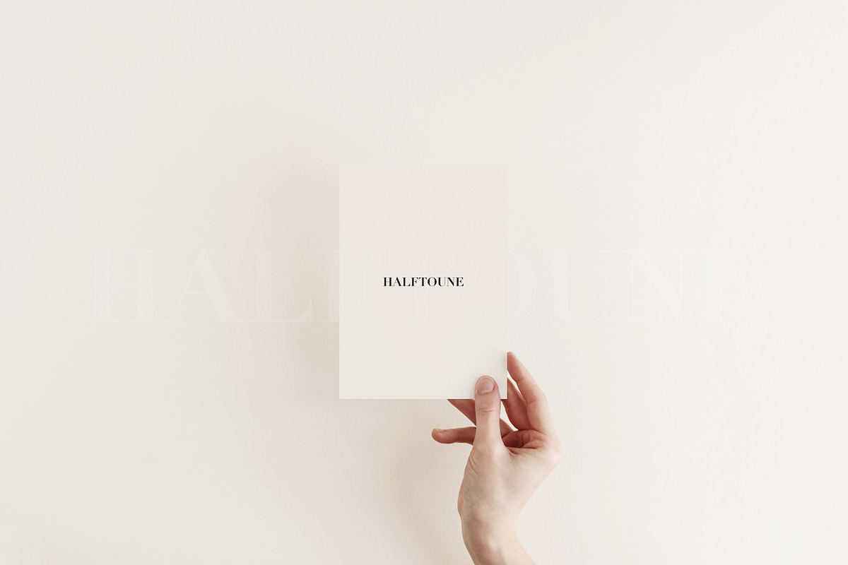 Minimalist Blank Card Mockup #1, a Mockup by HALFTOUNE (Photo 3 of 6)