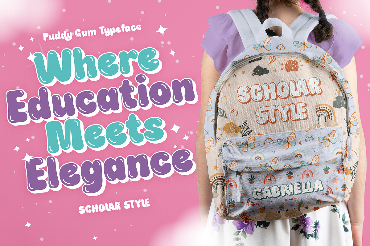 Puddy Gum - Playful Bubbly Typeface, a Sans Serif Font by agnyhasyastudio (Photo 5 of 15)