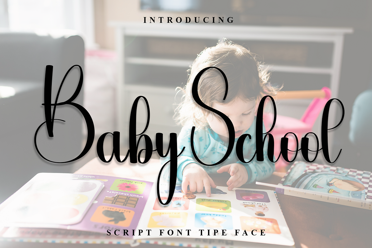 Baby School, a Handwritten Font by InermediaSTUDIO (Photo 1 of 8)