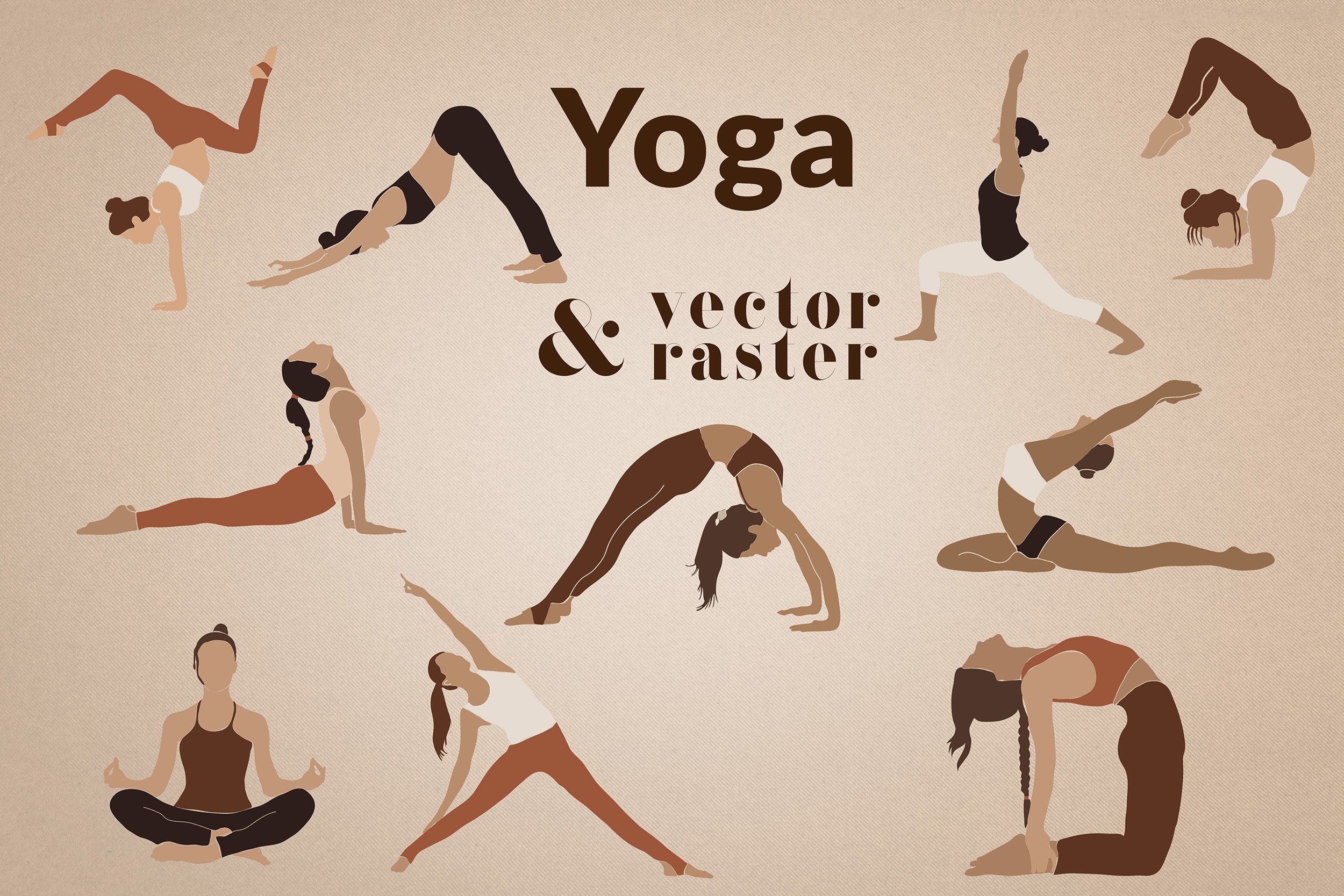 Abstract yoga poses, a Graphic by Norse Studio