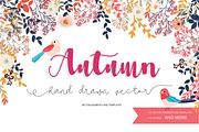 Fall / Autumn Flower ELEMENTS SET, a Decorative Illustration by MooBeer (Thumbnail 2 of 6)