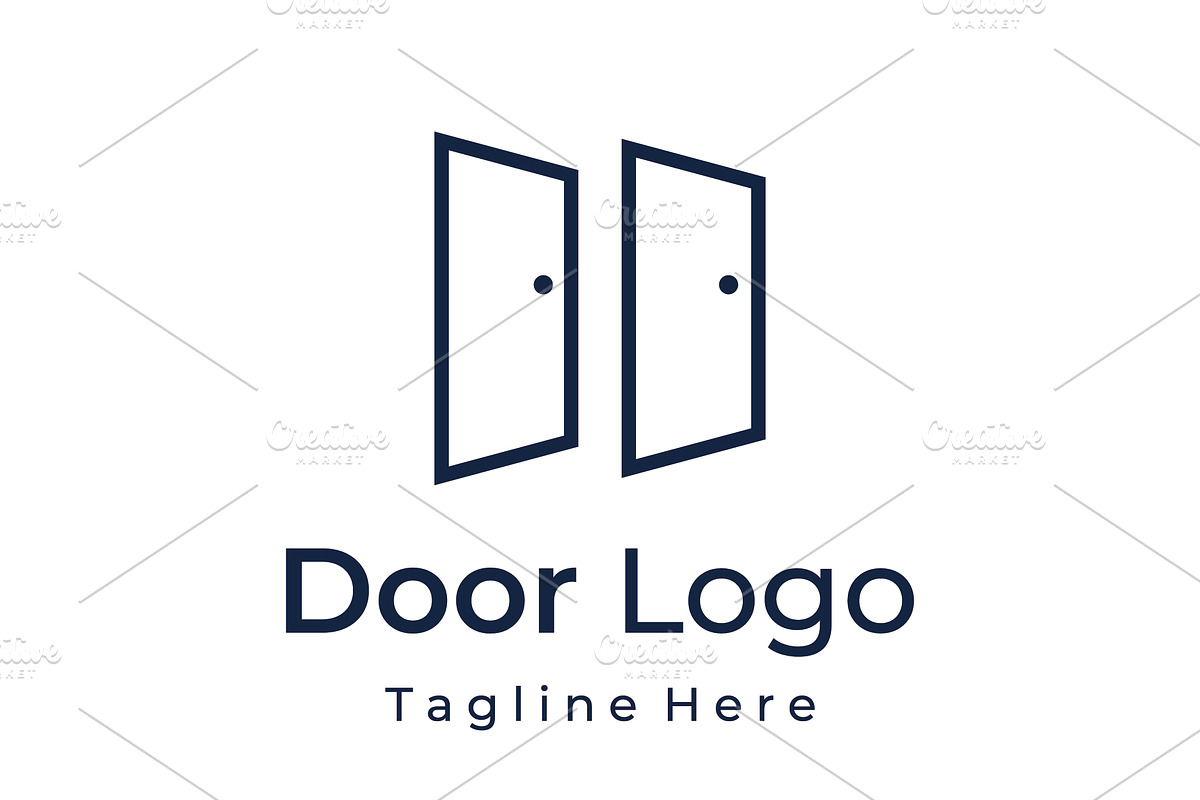 Door abstract logo design with geome, a Branding & Logo Template by LOGOCREATIVE