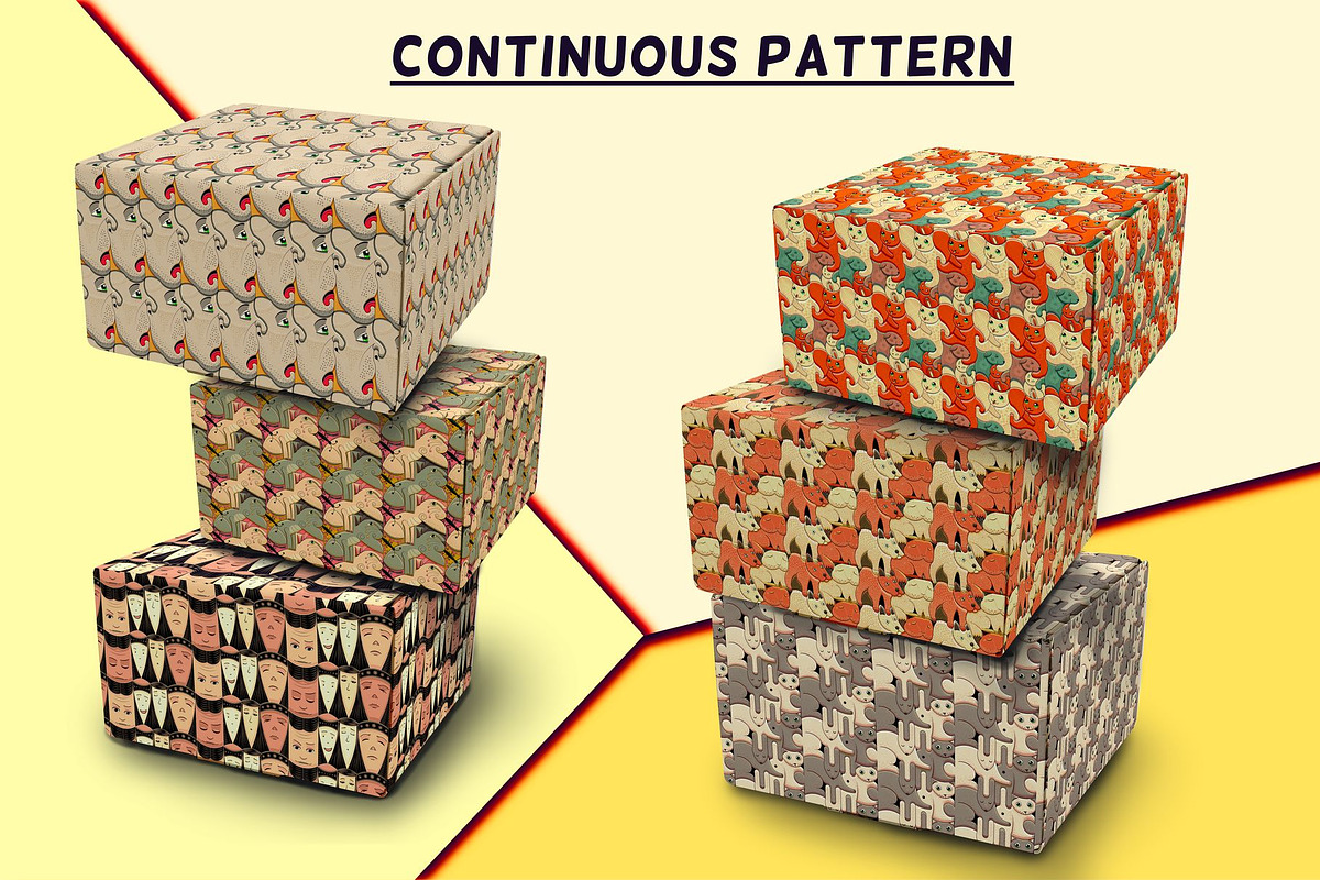 ESCHER seamless pattern, a Pattern Graphic by Ira_Lacrimosa (Photo 7 of 8)