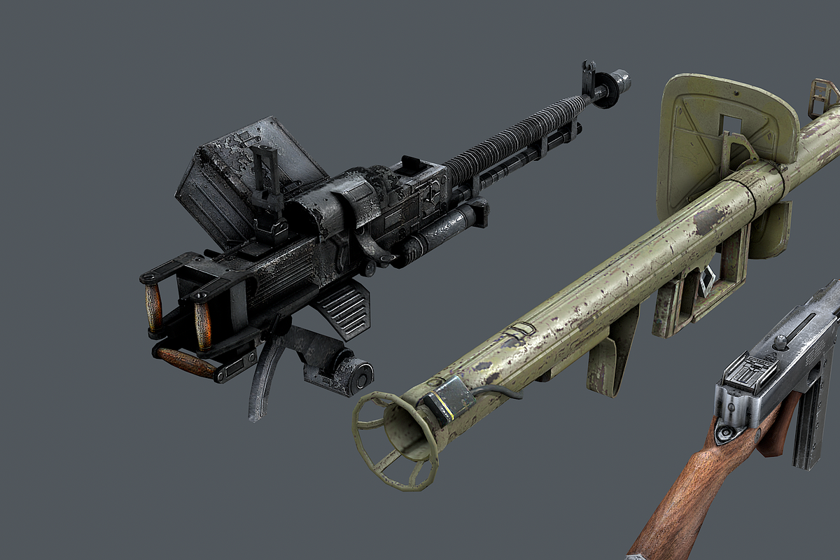 WWII Weapon Pack, an Object 3D Model by Beatheart Creative Studio (Photo 15 of 15)