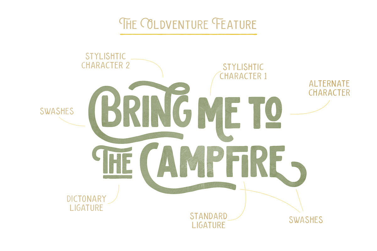 The Oldventure - 10 Fonts, a Sans Serif Font by Dikas Studio (Photo 6 of 9)