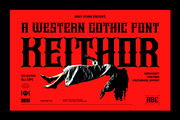 Keithor – Western Gothic Font, a Blackletter Font by Drizy (Thumbnail 1 of 10)