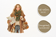 Autumn Travel Watercolor Clipart, a Seasonal Illustration by Maysa Art (Thumbnail 6 of 6)