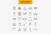 Halloween Line Art Icons, an Outline Icon by Anna_leni (Thumbnail 2 of 6)