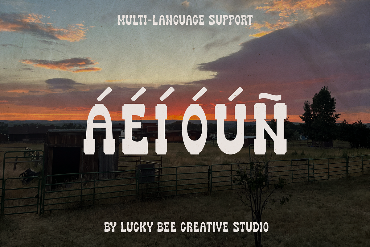 Fox Ranch | Retro Western Font, a Slab Serif Font by Lucky Bee Creative Studio (Photo 7 of 7)