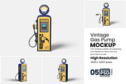 Vintage Gas Pump Mockup, a Product Mockup by bimockup (Thumbnail 1 of 6)