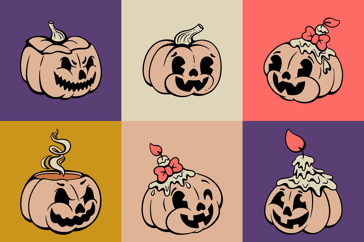Scary Halloween Pumpkins, a Seasonal Illustration by Alina Sh (Photo 6 of 6)