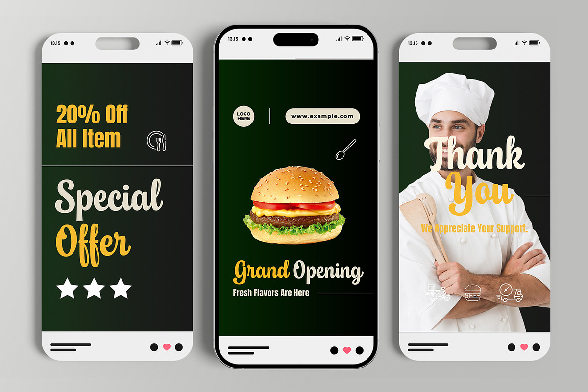 Fast Food Restaurant Story Template, a Social Media Template by MightyDesign (Photo 3 of 6)