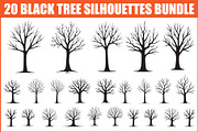 Black Tree Silhouette Bundle, an Illustration by BIPLOB EXPERT (Thumbnail 1 of 21)