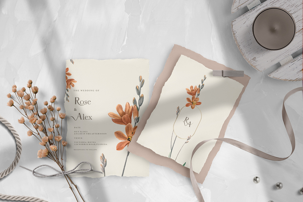 Rose & Alex (Vintage), an Invitation Template by EvitePapery (Photo 2 of 7)