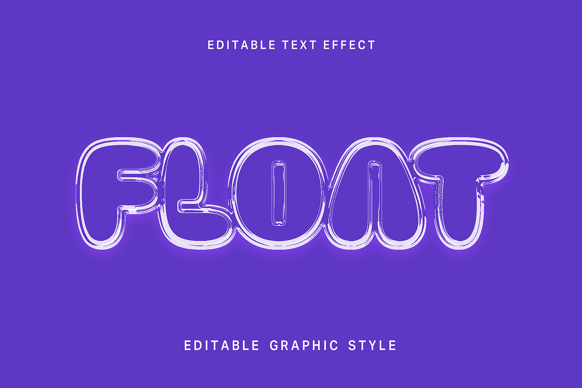 Transparent Bubble 3D Text Effect