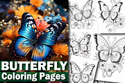 100+ Butterfly Coloring Pages, a Stationery Template by Design Station (Thumbnail 1 of 5)