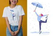 Girl Dancing in the Rain, a Person Illustration by Yurals Art (Thumbnail 7 of 7)