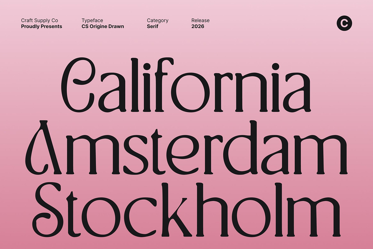 CS Origine Drawn, a Serif Font by Craft Supply Co. (Photo 6 of 8)
