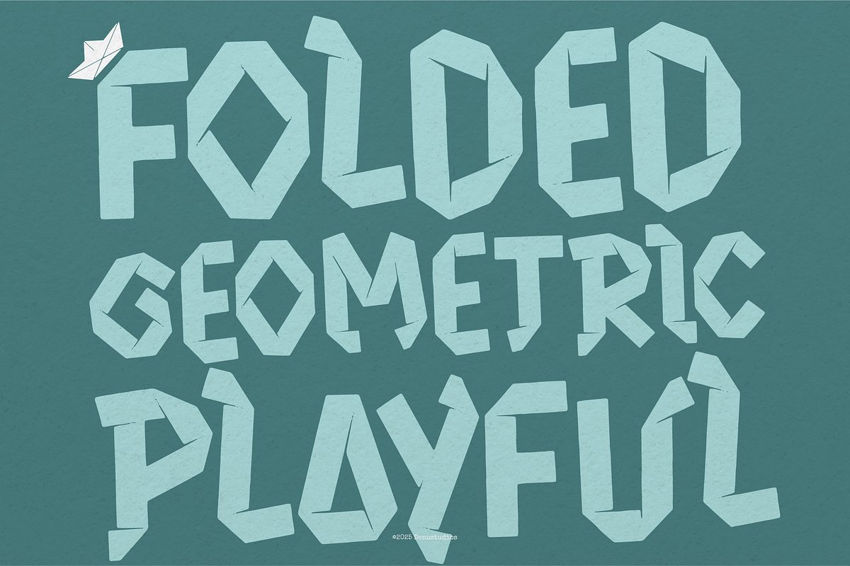 Origraph | Origami Font, a Font by Denustudios (Photo 2 of 12)