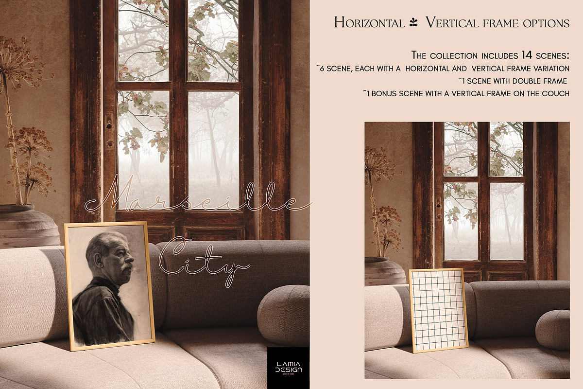 Rustic Mockup Frame Bundle, a Household Mockup by LAMIA DESIGN (Photo 3 of 14)