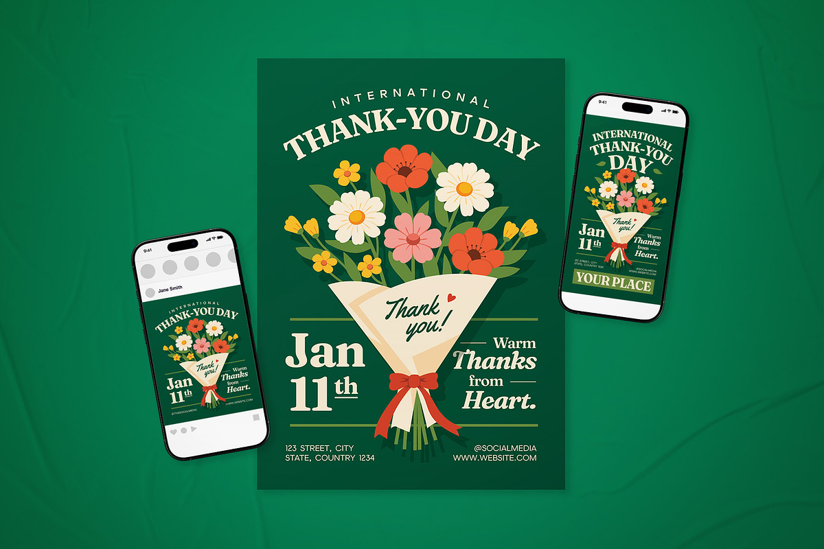 International Thank you day Flyer, a Flyer Template by The Good Store (Photo 1 of 2)
