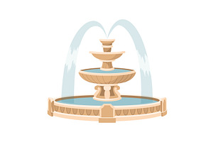 Water fountain and water splash, an Object Illustration by the8monkey