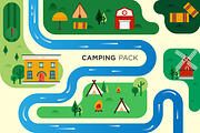 Camping Village Lanscape, an Illustration by mathoyy (Thumbnail 1 of 2)