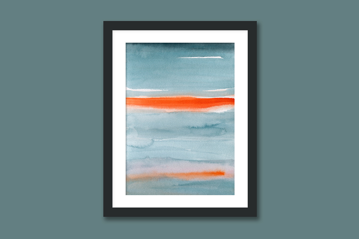 About Sunset, Watercolor Scenery, a Background Graphic by Marmoris.Arts (Photo 11 of 17)