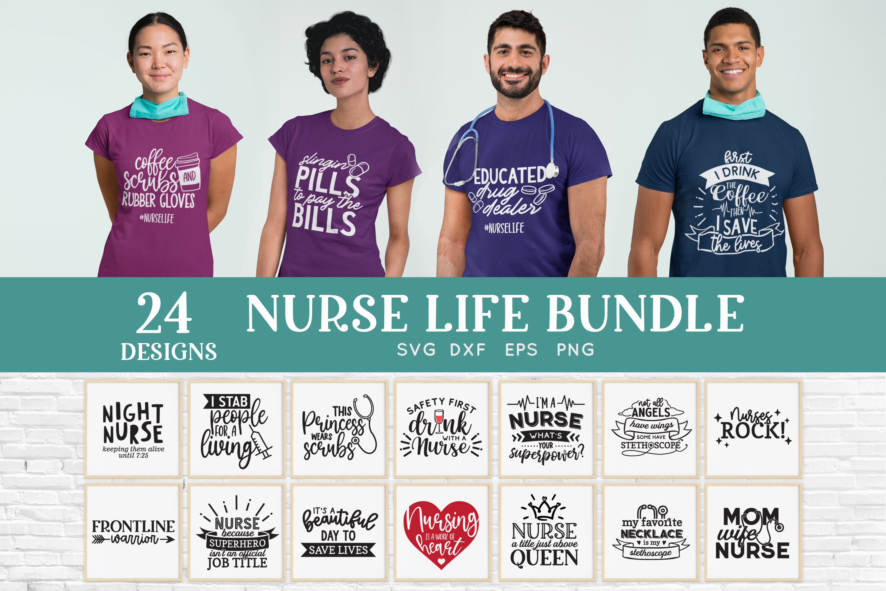 Nurse Life Svg Bundle An Object Graphic By Peachycottoncandy