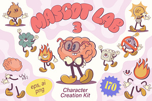 Retro Groovy Character Creator, an Illustration by Anastasiya Klempach