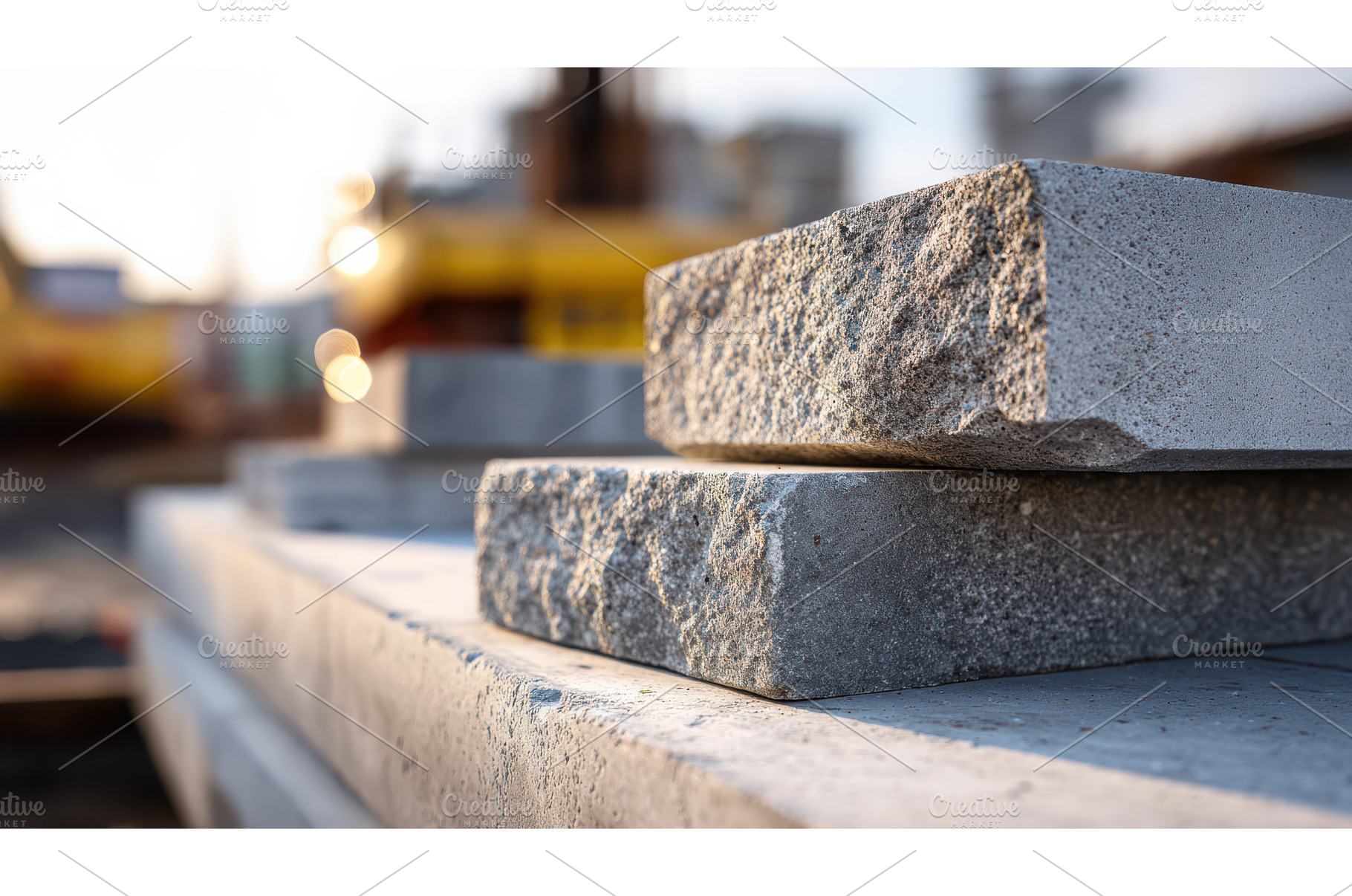 Stacked Concrete Blocks in, an Industrial Photo by Lermont51