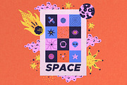 Space in Squares Clipart Collection, a Graphic by Leila Divine (Thumbnail 3 of 11)