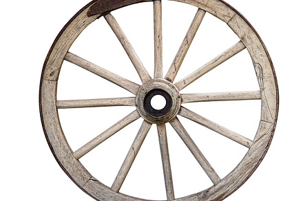old wooden wheel, a Transportation Photo by Sharpner