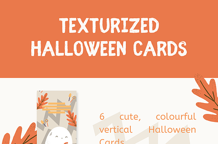 Kawaii Illustrated Halloween Cards, a Card Template by maaariabouvier