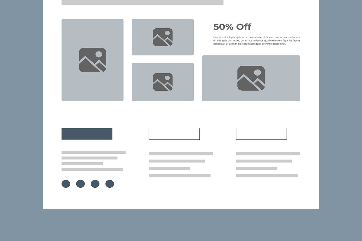 Modern Wireframe Kit for UI UX, a Wireframe Template by MightyDesign (Photo 6 of 9)