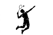 60 Badminton Player Smash Silhouette, a Person Illustration by Amazin_art (Thumbnail 7 of 37)