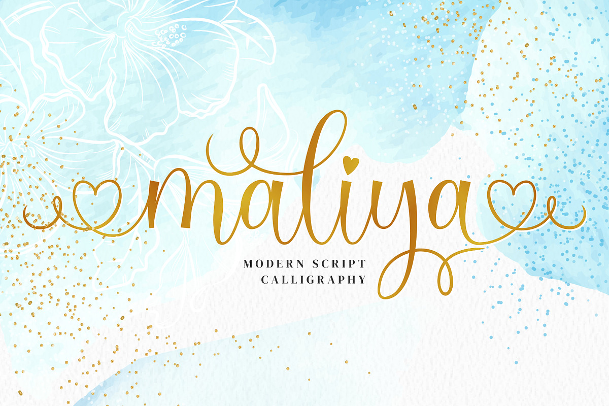 Maliya, a Script Font by sabrcreative (Photo 1 of 10)