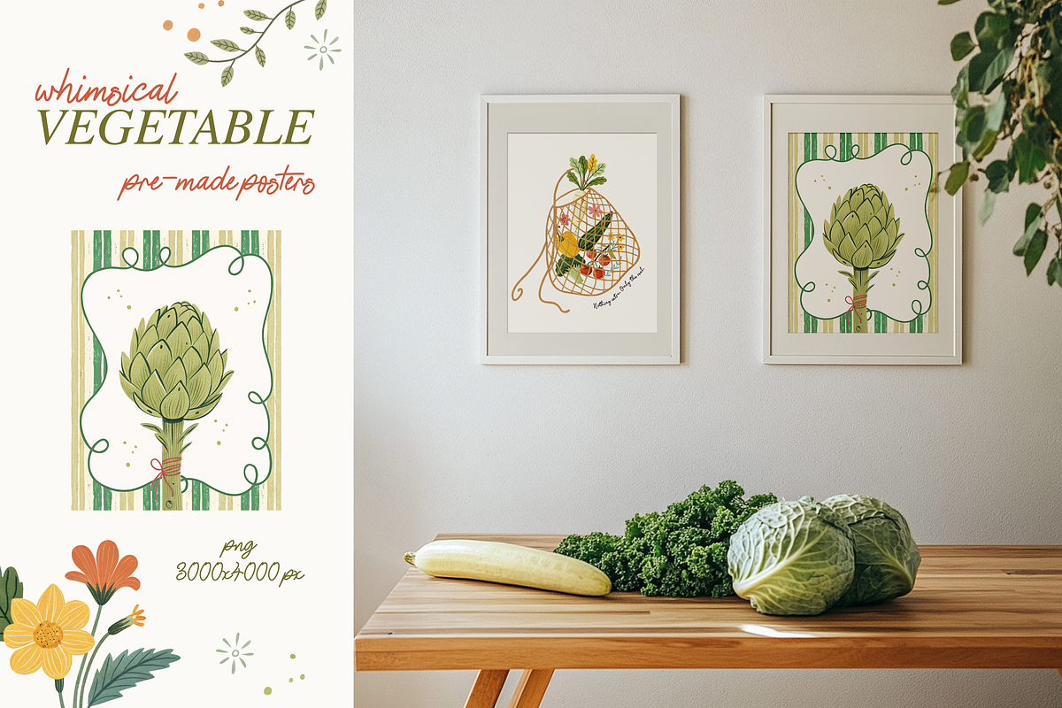 Whimsical Vegetables kit, an Object Graphic by Polli Deeva (Photo 4 of 15)