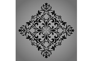 Damask graphic ornament. Floral, a Decorative Illustration by RODINA