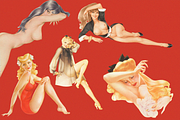 Varga Girls-Vinatge Illustrations, an Illustration by Lilithcollageart (Thumbnail 6 of 8)