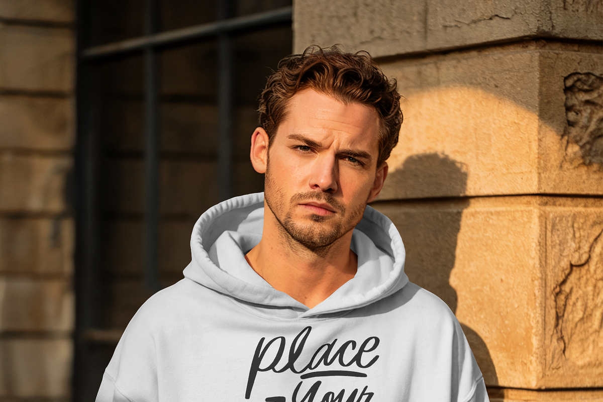 Hoodie Mockup with Model Psd, a Hoody Mockup by mockeyai (Photo 3 of 3)